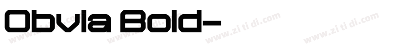 Obvia Bold字体转换